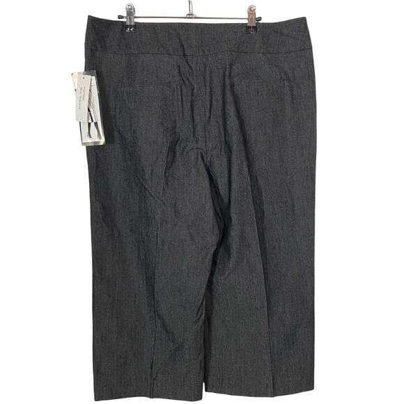 NWT Sandro Sportswear Black Cropped Straight Wide Leg Women's Pants Size 16 - Picture 2 of 9